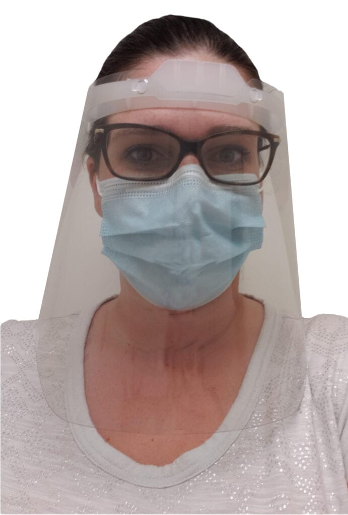 Drader face shields (PPE) for protection from viruses