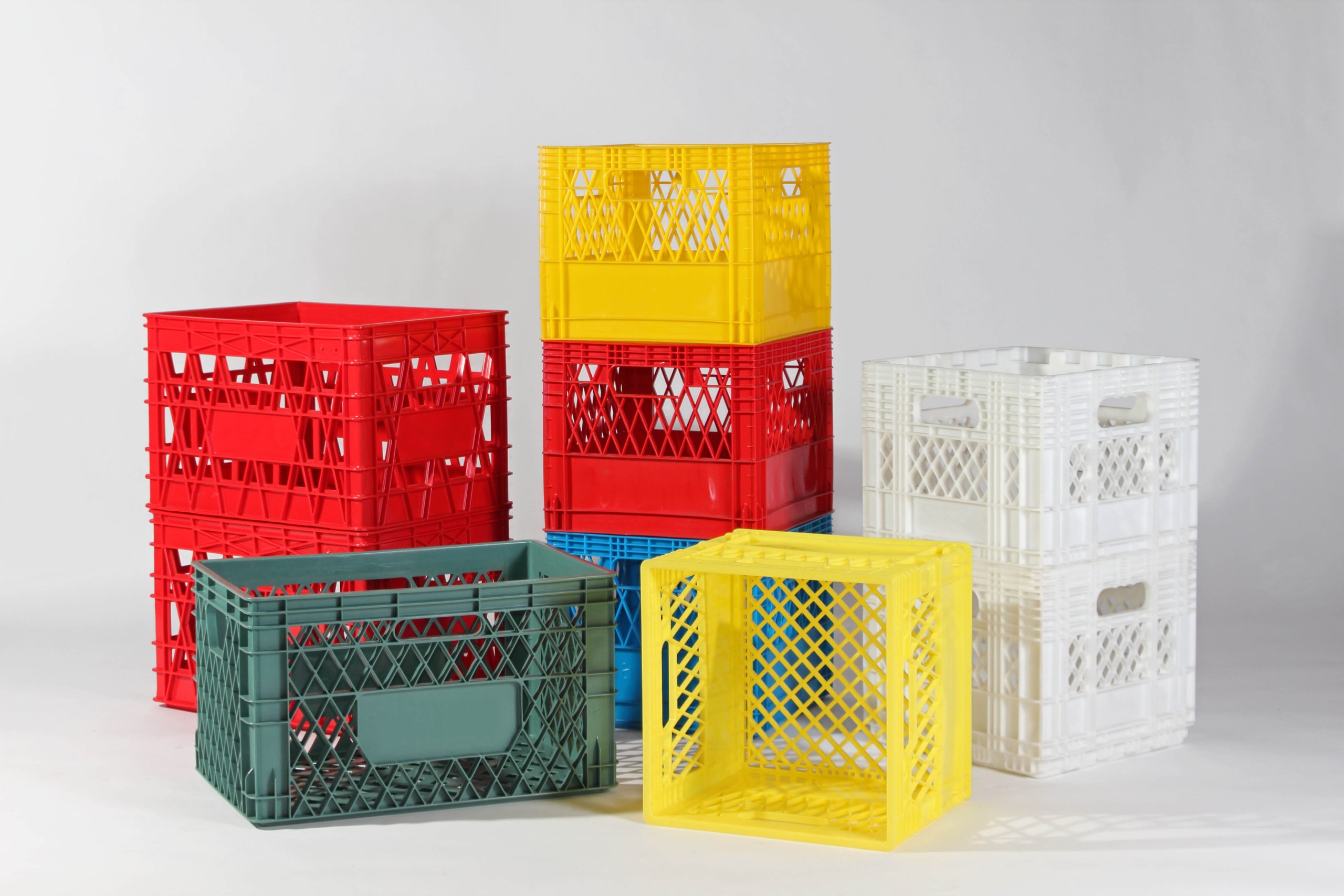 Industrial dairy milk crates