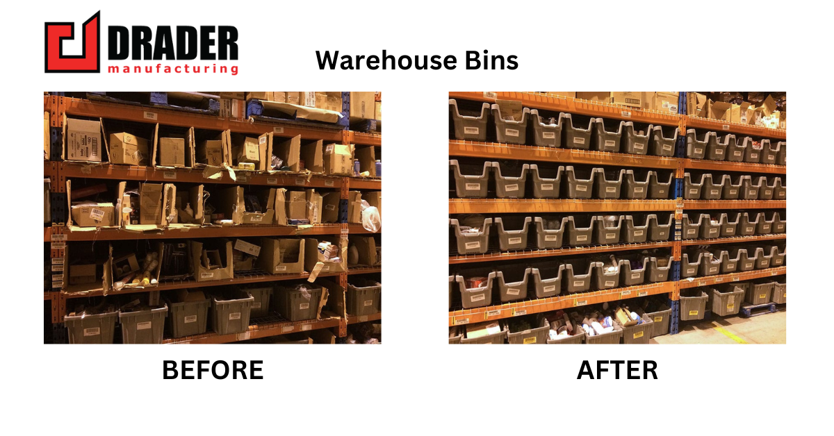 Warehouse Picking Bins. Before and After. Warehouse Nesting Bins. Warehouse Bins